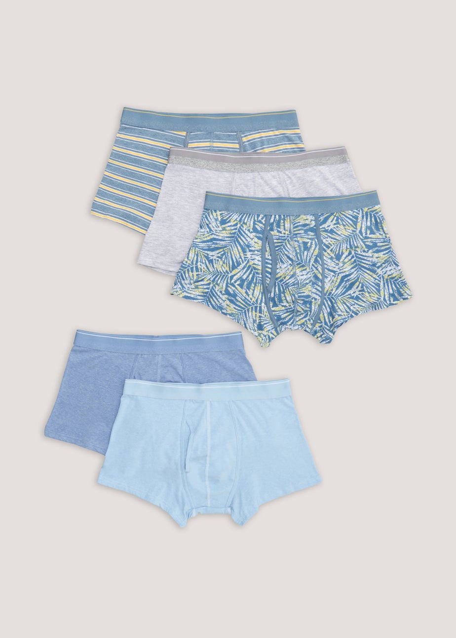 5 Pack Blue Pastel Print Keyhole