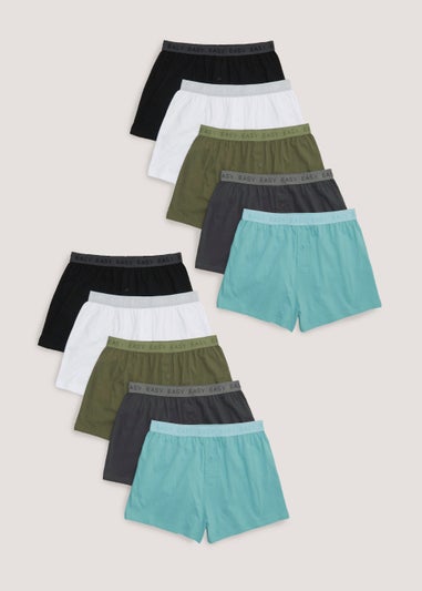 10 Pack Khaki Loose Fit Boxers