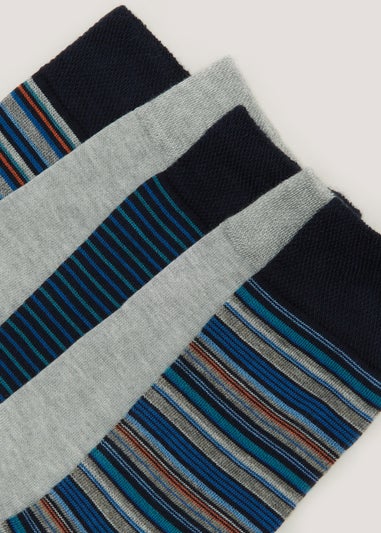 5 Pack Stripe Flexi Top Socks
