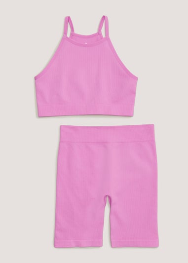 Girls Candy Couture Pink Seamless Set (9-16yrs)