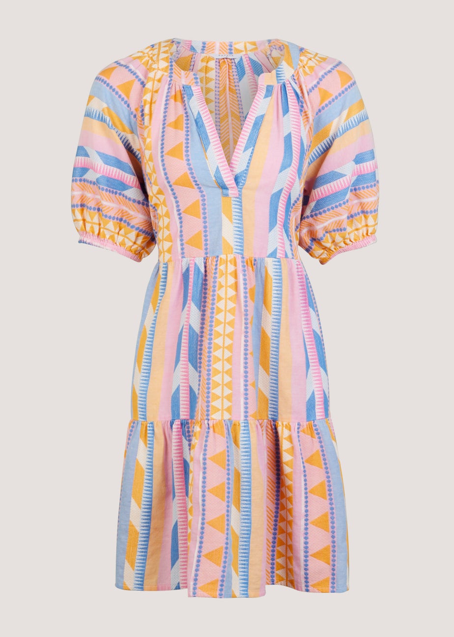 Multicoloured Jacquard Mini Dress