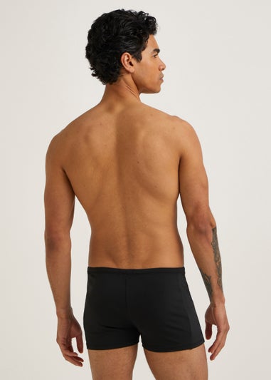 Souluxe Black Sports Swim Trunks