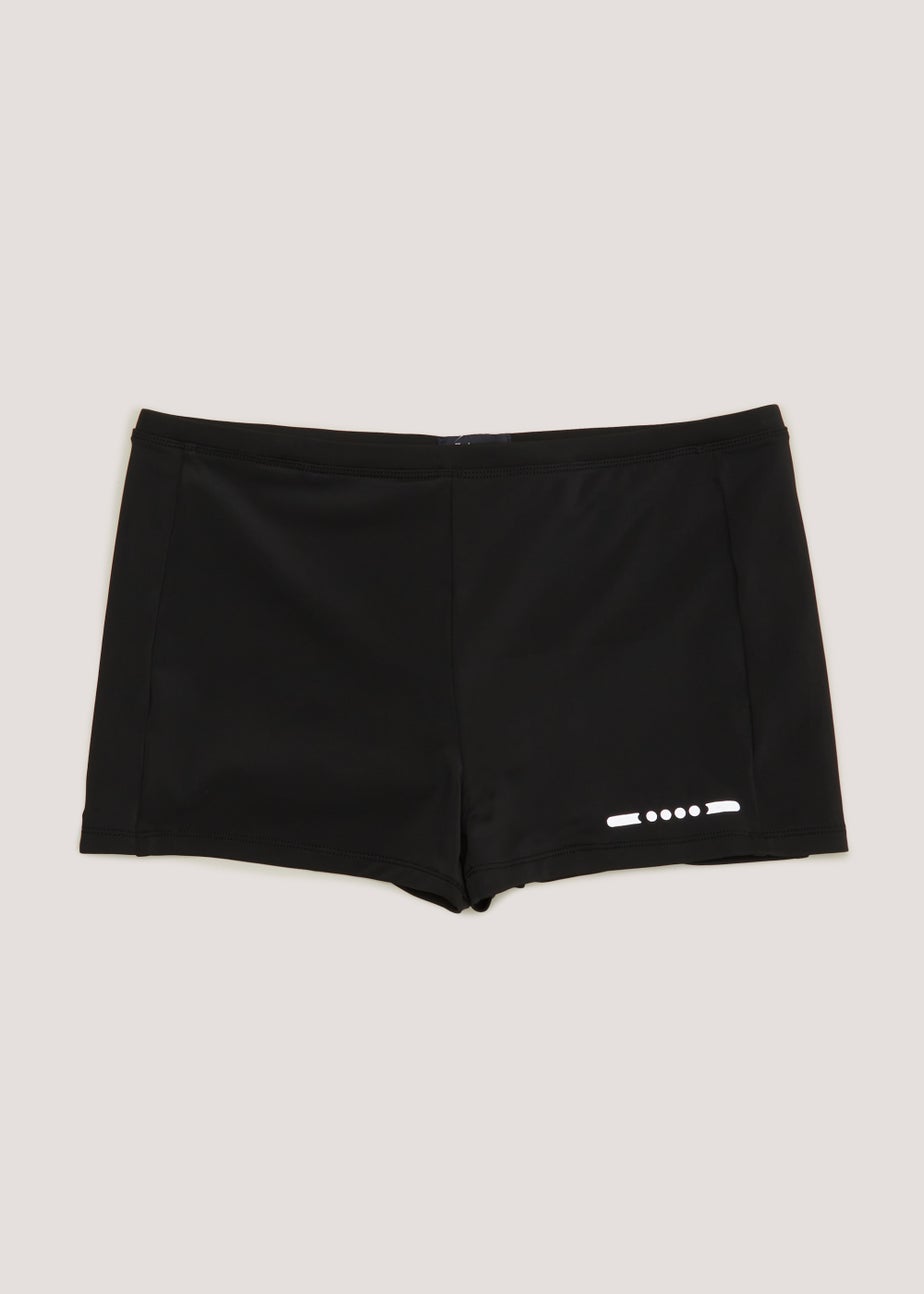 Souluxe Black Sports Swim Trunks