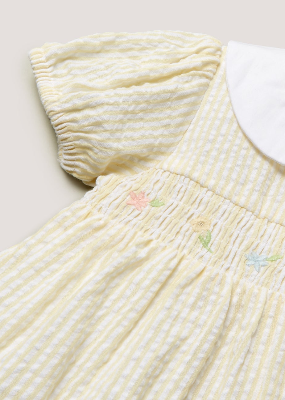 Baby Lemon Stripe Dress & Knickers Set (Newborn-18mths)