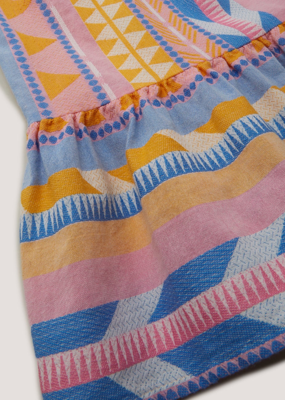 Girls Mini Me Multicoloured Jacquard Dress (4-13yrs)