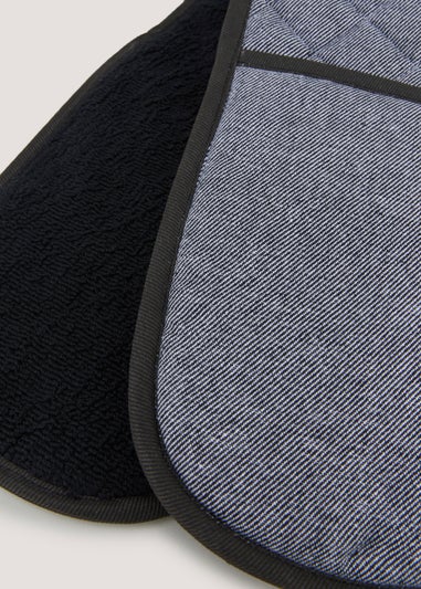 Black Pro Textiles Oven Gloves (91.5cm x 19cm)