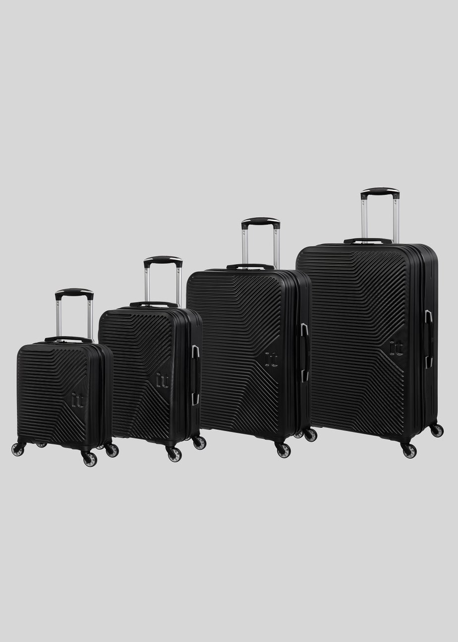 IT Luggage Black Hard Shell Suitcase