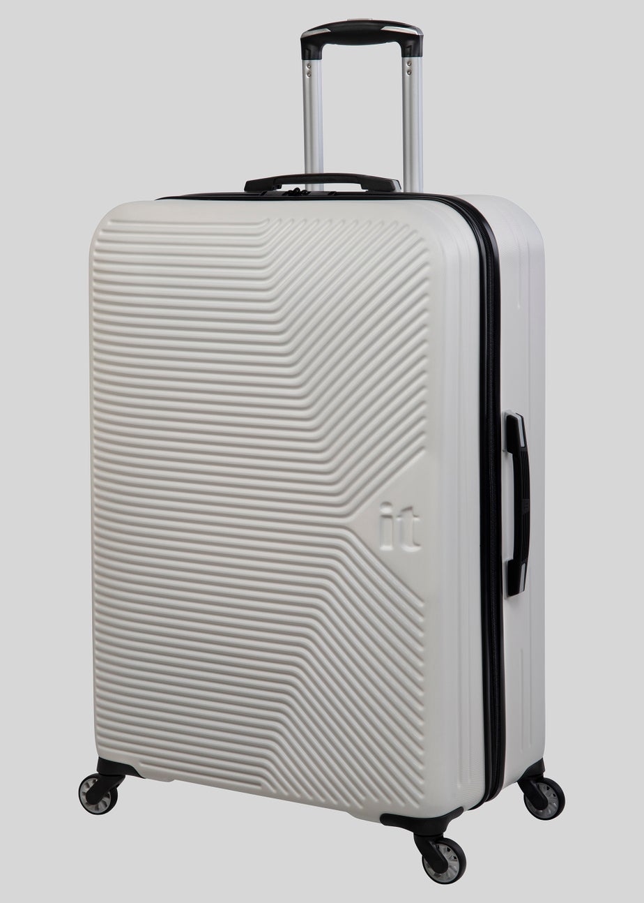 IT Luggage White Hard Shell Suitcase