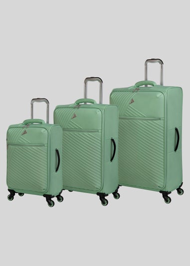 IT Luggage Green Soft Shell Suitcase