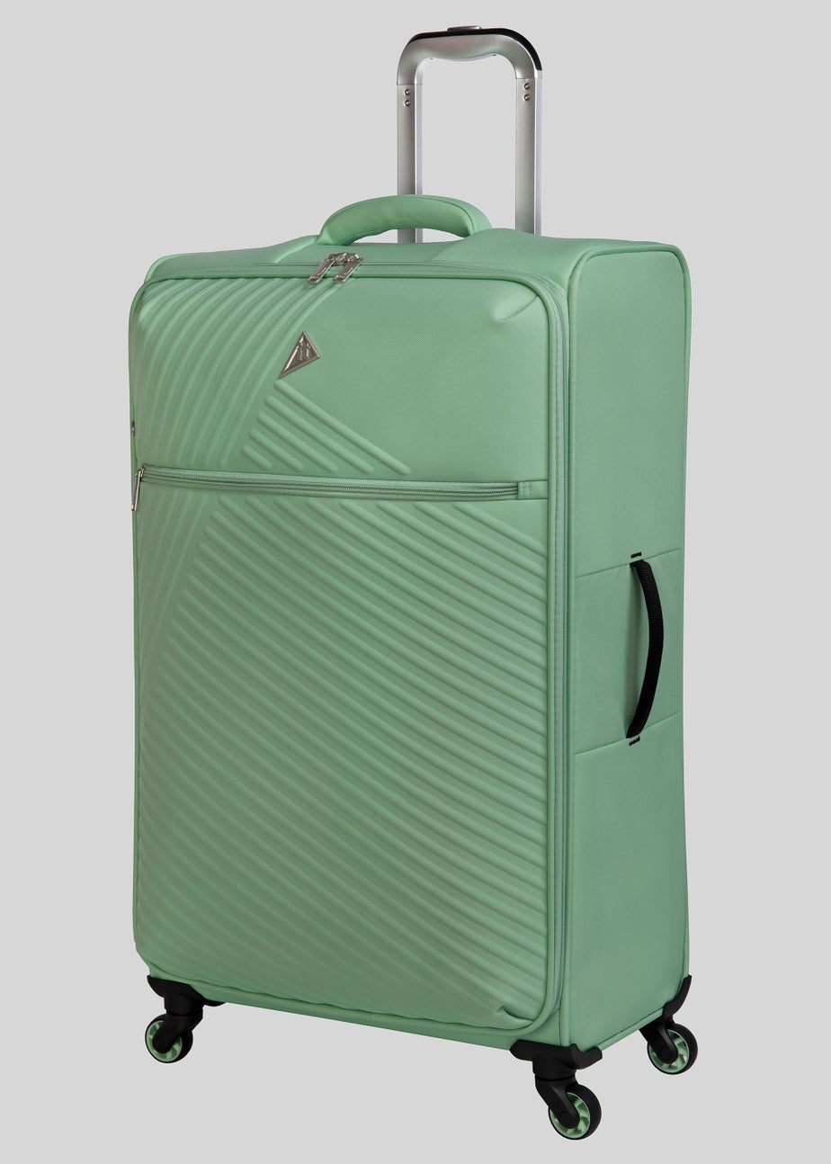 IT Luggage Green Soft Shell Suitcase