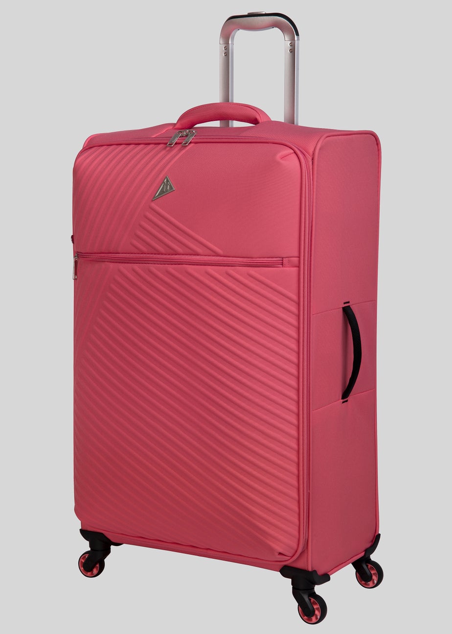 IT Luggage Pink Soft Shell Suitcase