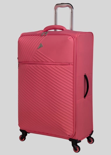 IT Luggage Pink Soft Shell Suitcase