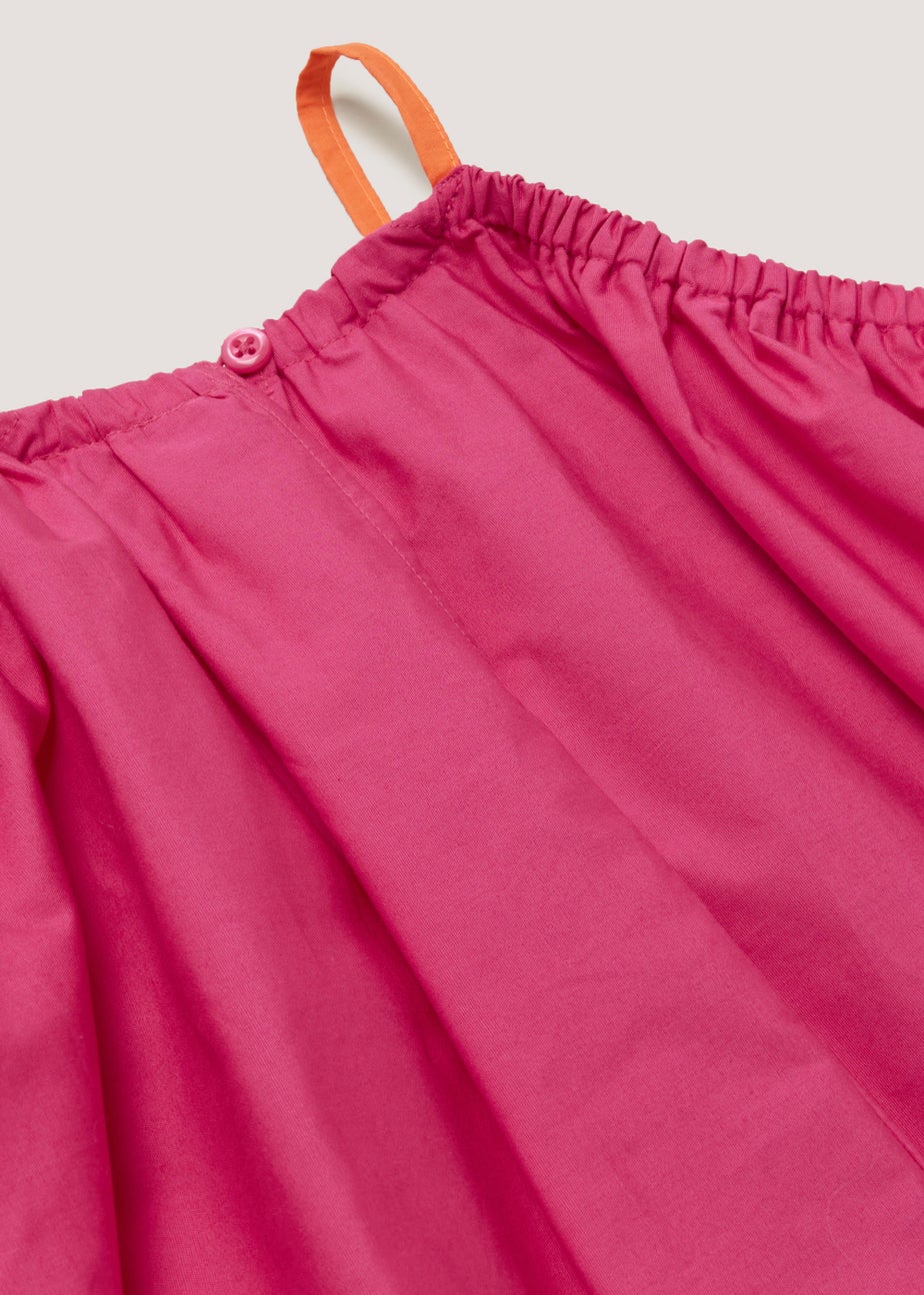 Girls Mini Me Pink & Orange Maxi Dress (4-13yrs)