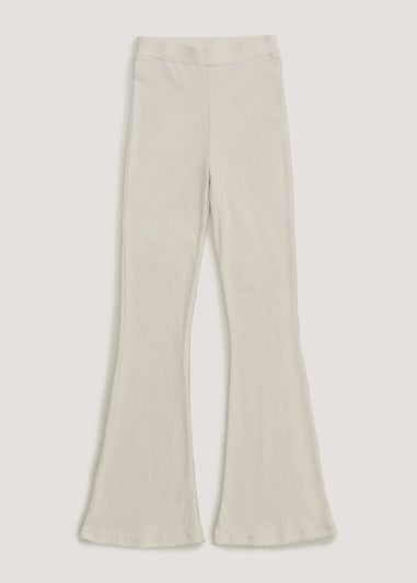 Girls Candy Couture Stone Ribbed Flared Leggings (9-16yrs)