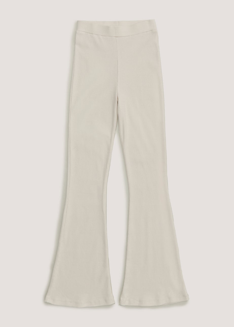 Girls Candy Couture Stone Ribbed Flared Leggings (9-16yrs)