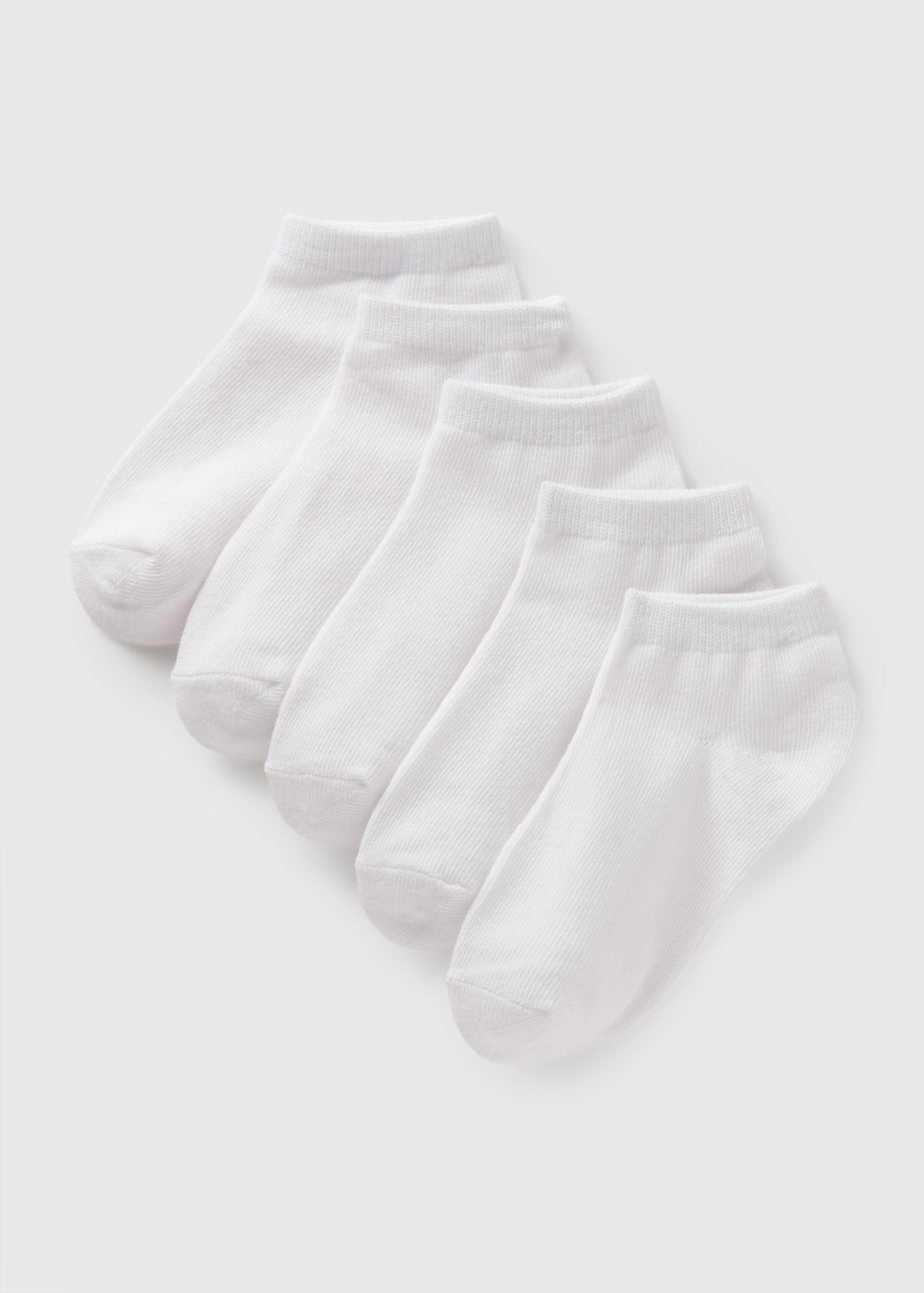 Kids 5 Pack White Trainer Socks (Younger 6-Older 5.5)