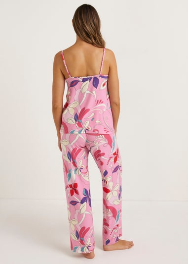 Pink Soft Touch Floral Cami Pyjama Set