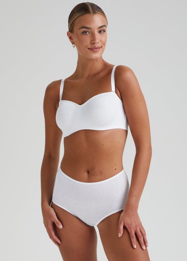 4 Pack White Full Knickers