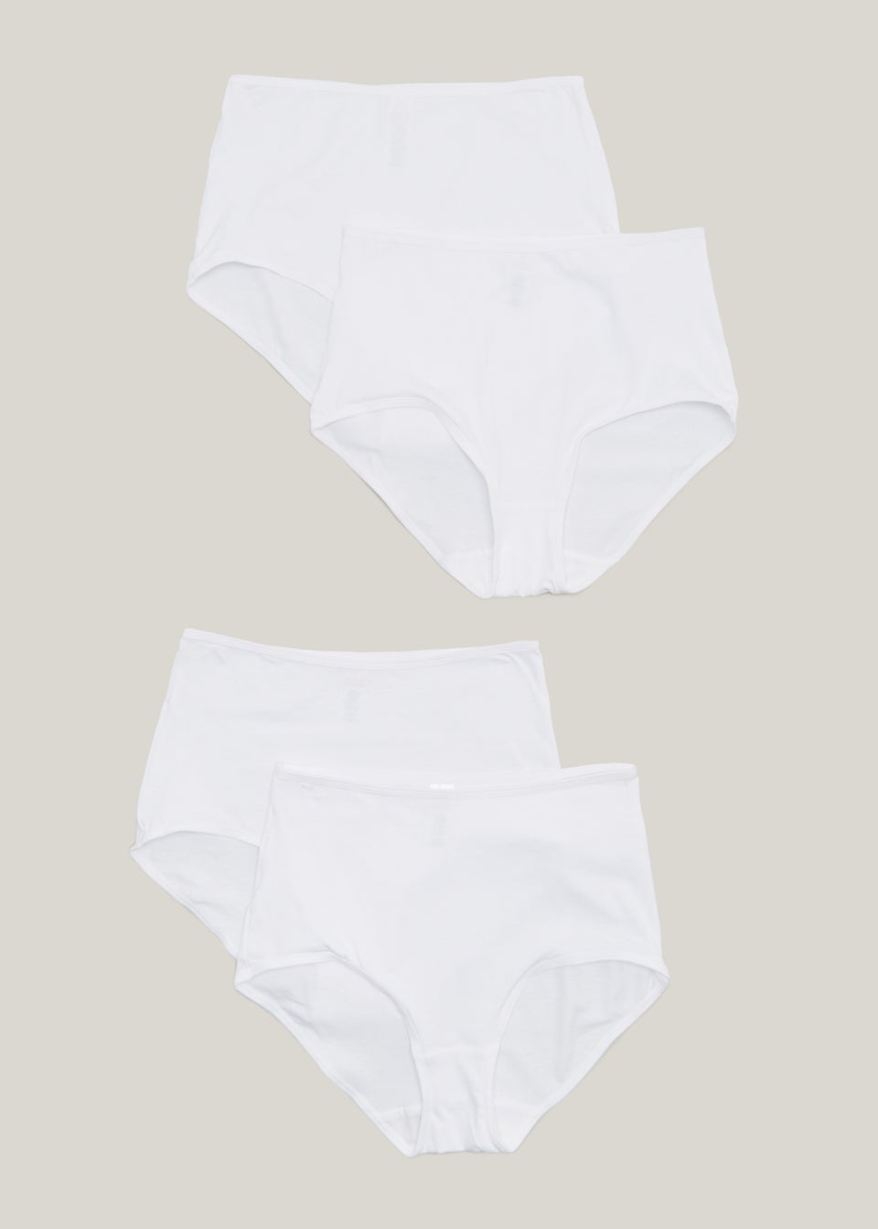 4 Pack White Full Knickers