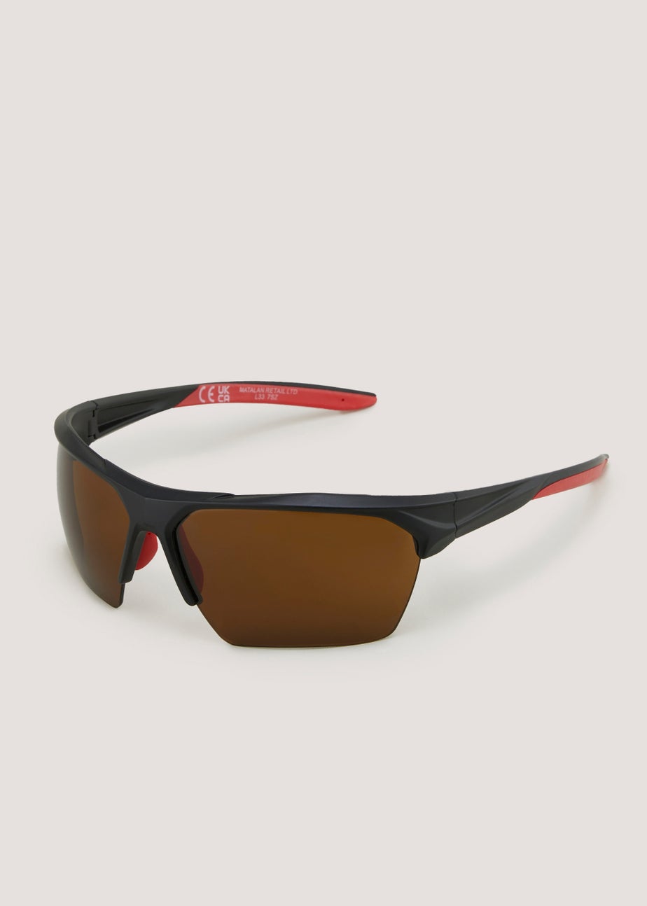 Black Wrap Sports Sunglasses