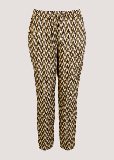 Multicoloured Zigzag Tapered Trousers