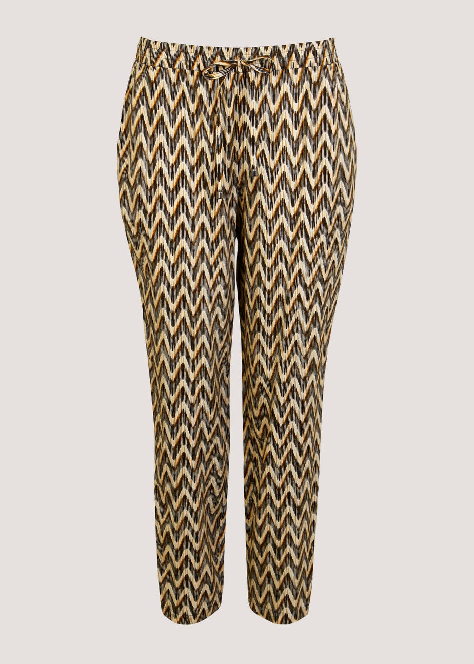 Multicoloured Zigzag Tapered Trousers