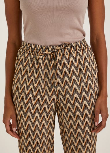 Multicoloured Zigzag Tapered Trousers