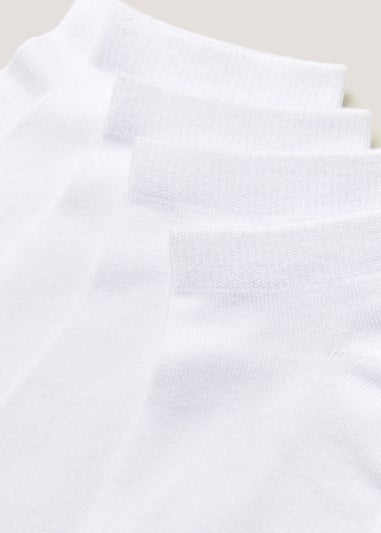 5 Pack White Soft Touch Bamboo Trainer Socks