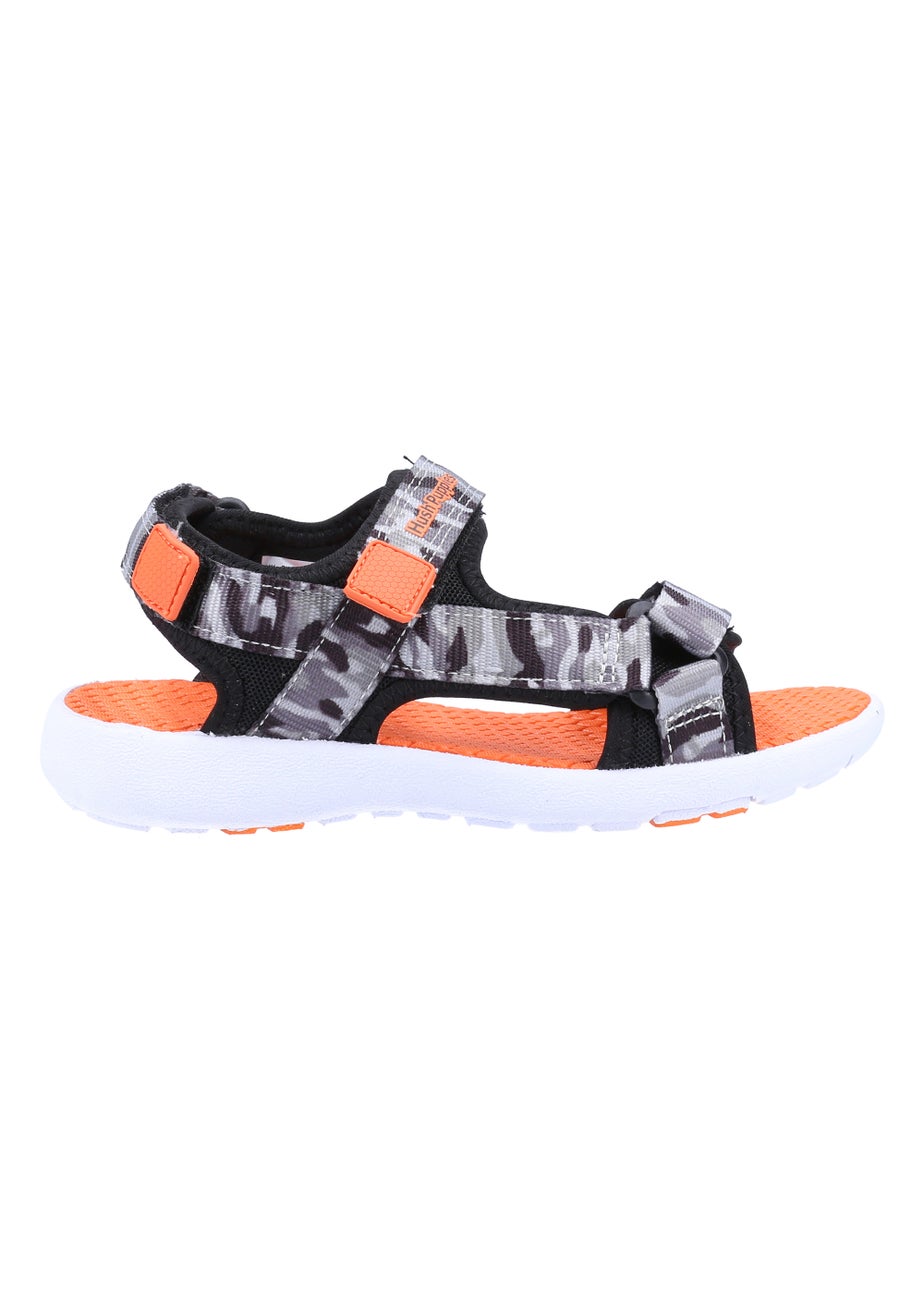 Boys Hush Puppies Miles Orange Quarter Strap Sandals (Younger 10-Older 2)