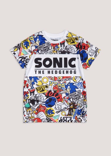 Kids Multicoloured Sonic the Hedgehog T-Shirt (4-13yrs)