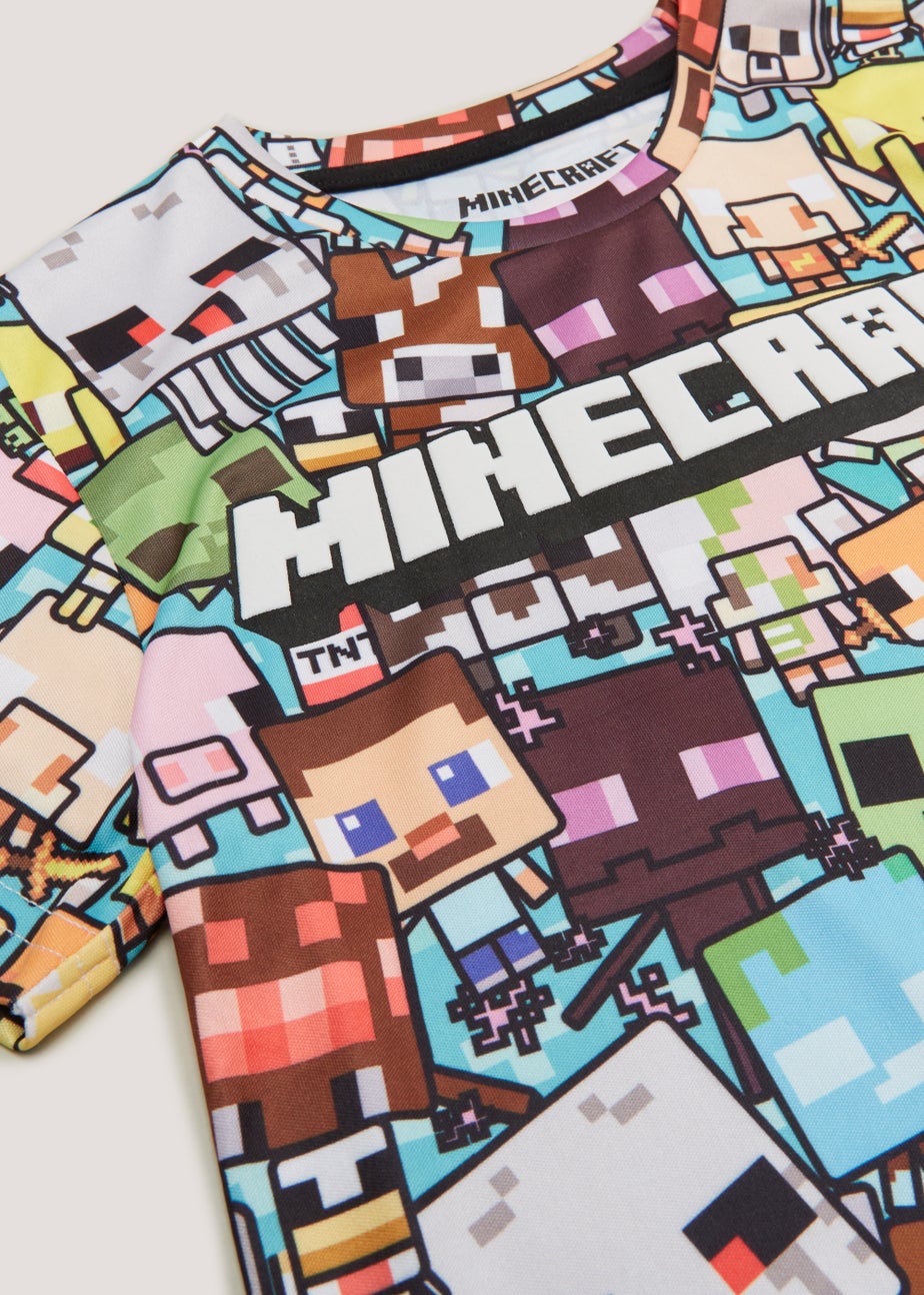 Kids Multicoloured Minecraft T-Shirt (4-13yrs)