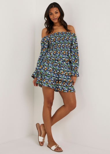 JDY Lotus Multicoloured Floral Print Layer Co-Ord Skirt