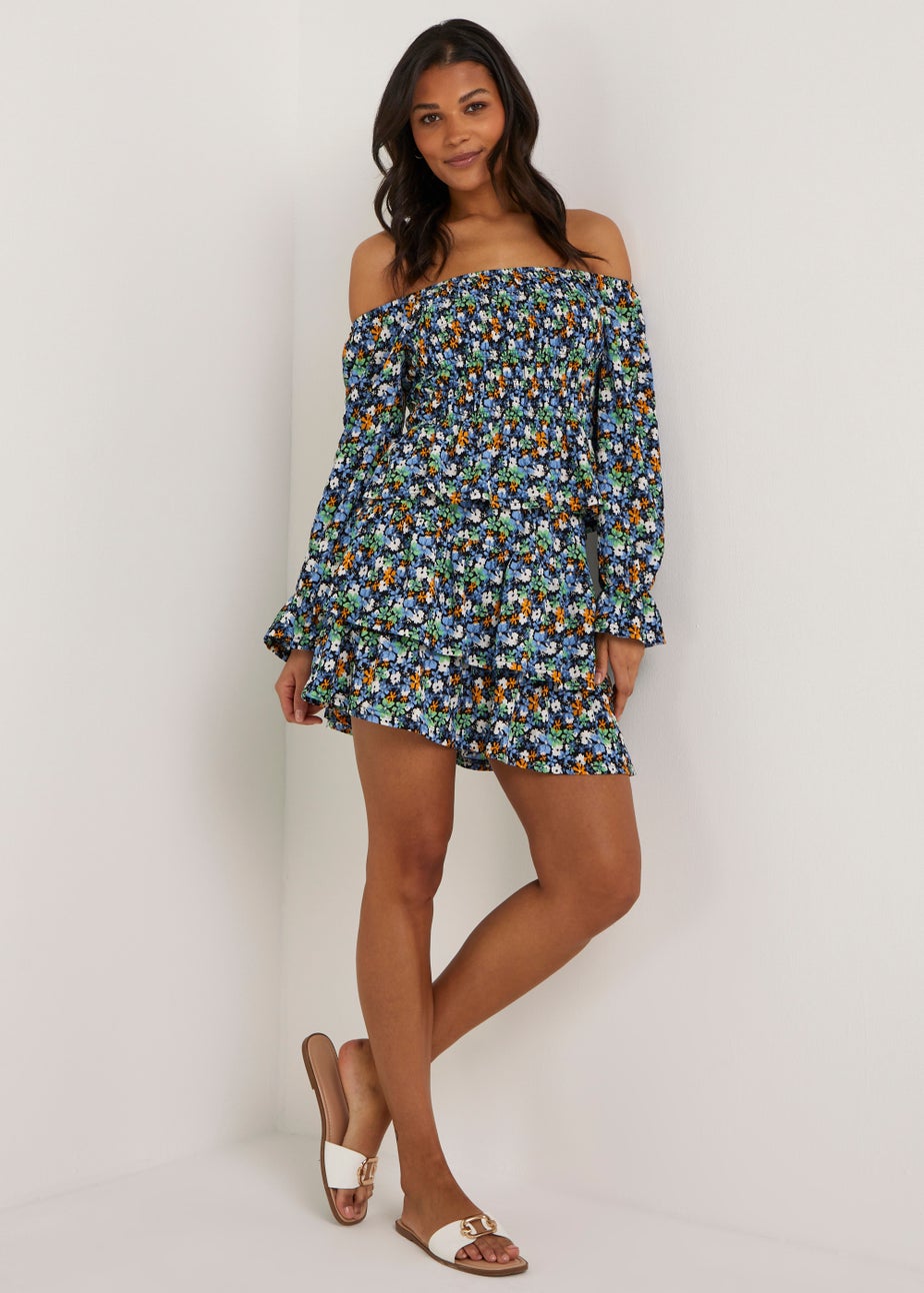 JDY Lotus Multicoloured Floral Print Layer Co-Ord Skirt