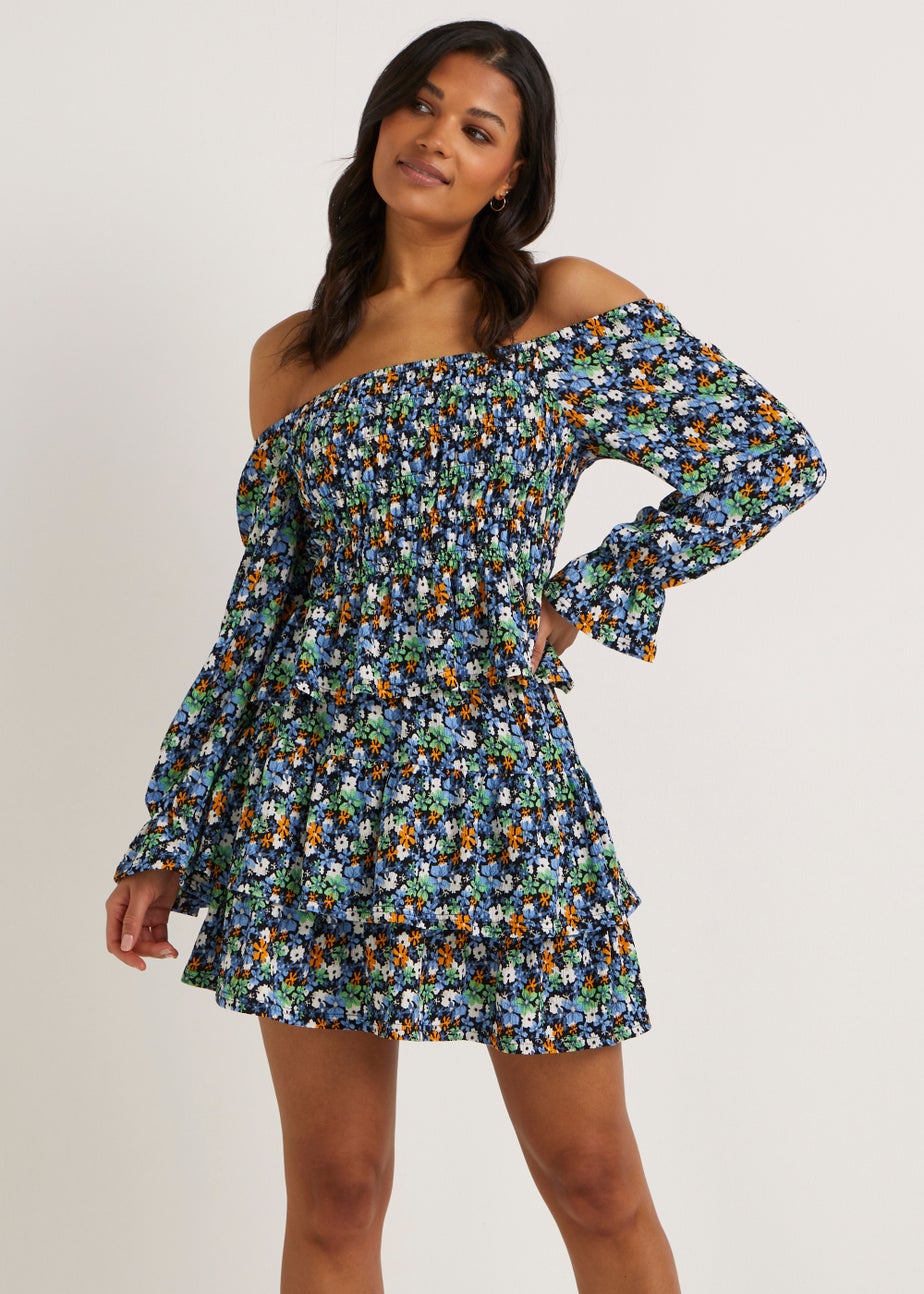 JDY Lotus Multicoloured Floral Print Layer Co-Ord Skirt