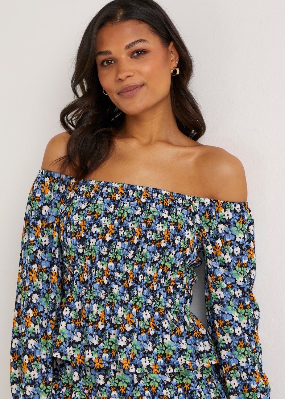 JDY Lotus Multicoloured Floral Print Layer Co-Ord Top