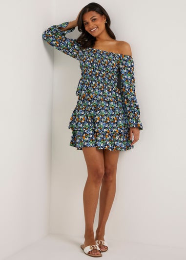 JDY Lotus Multicoloured Floral Print Layer Co-Ord Top