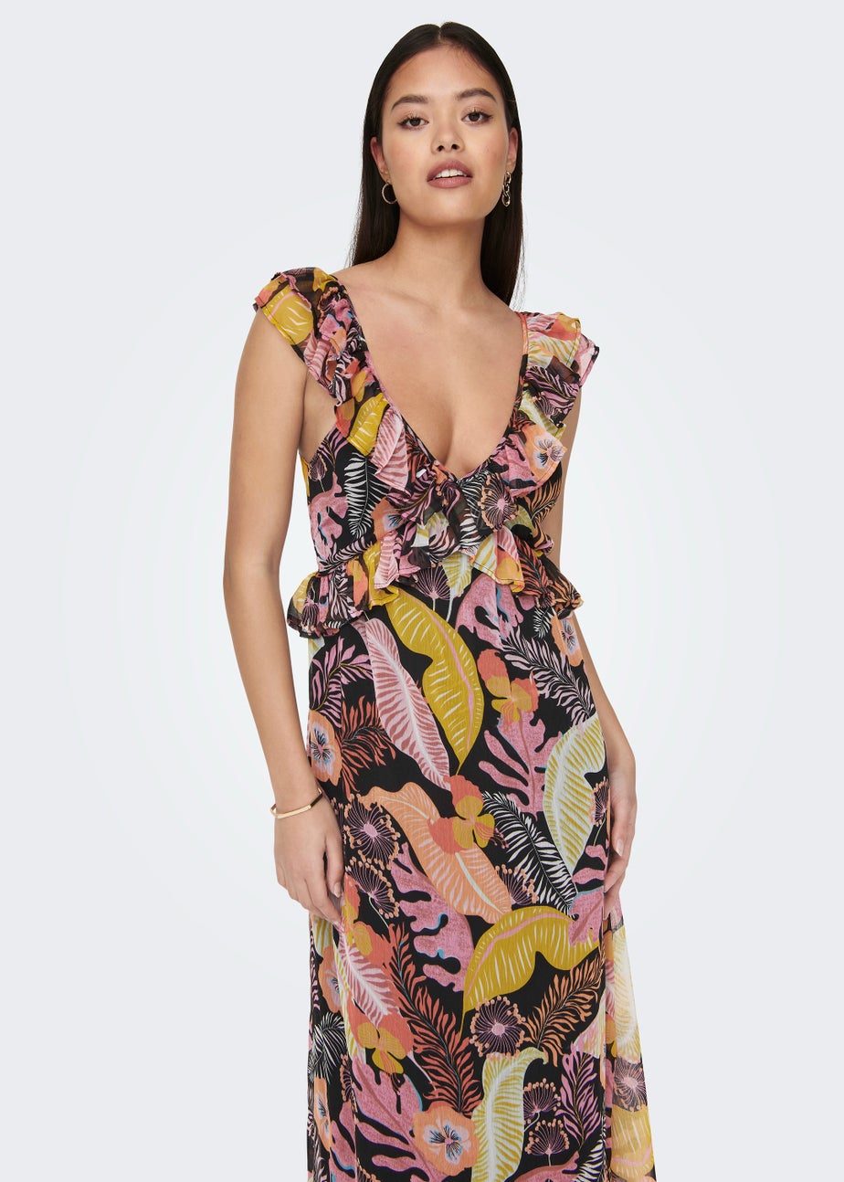 JDY Pixi Black Leaf Dress