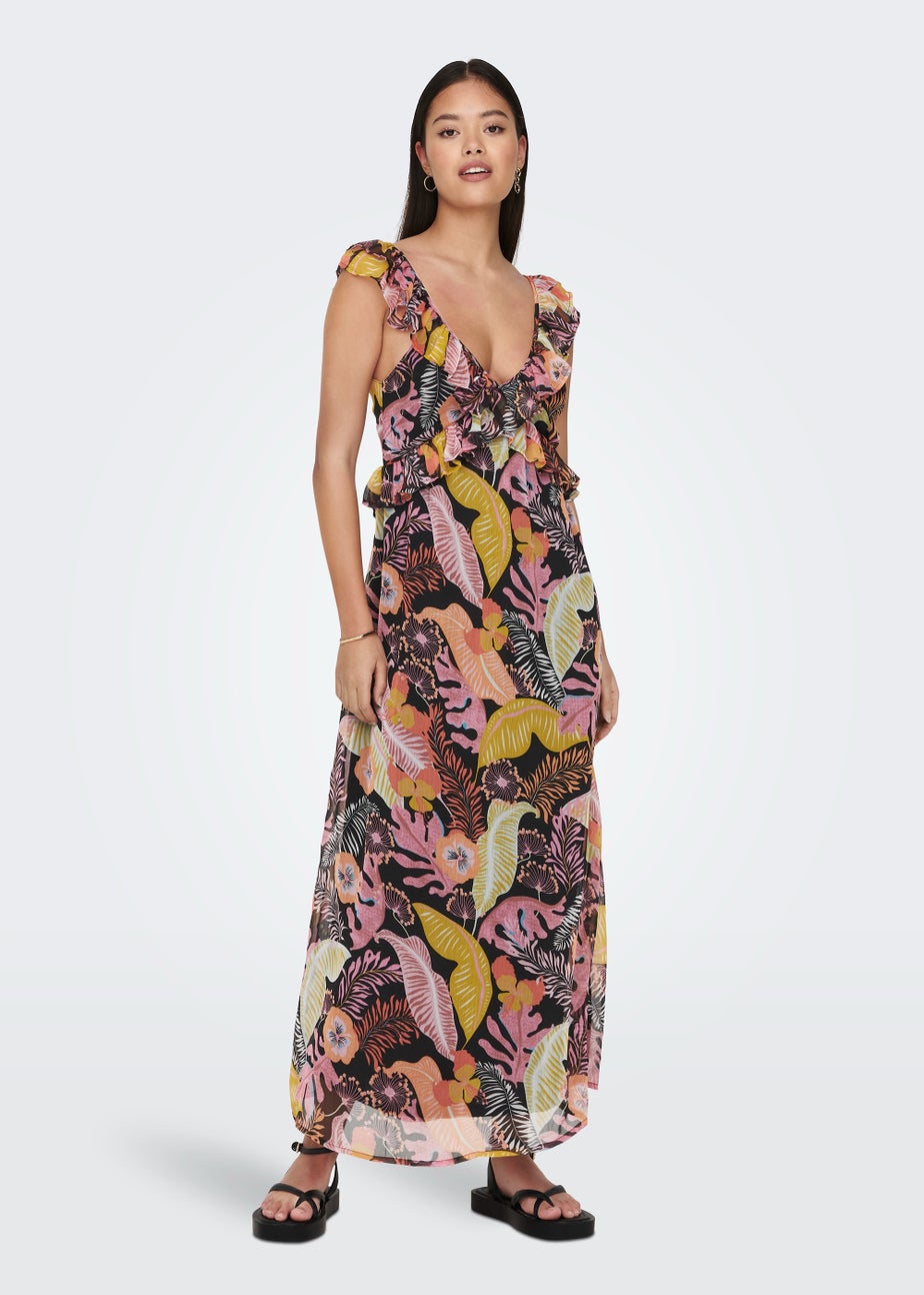 JDY Pixi Black Leaf Dress