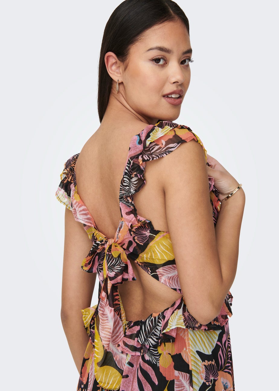 JDY Pixi Black Leaf Dress