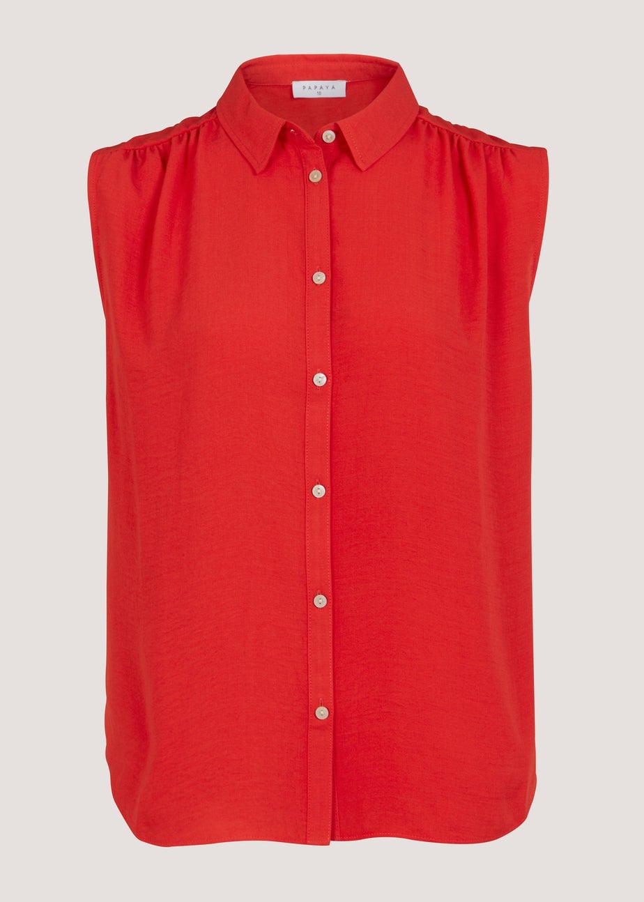 Red Sleeveless Shirt