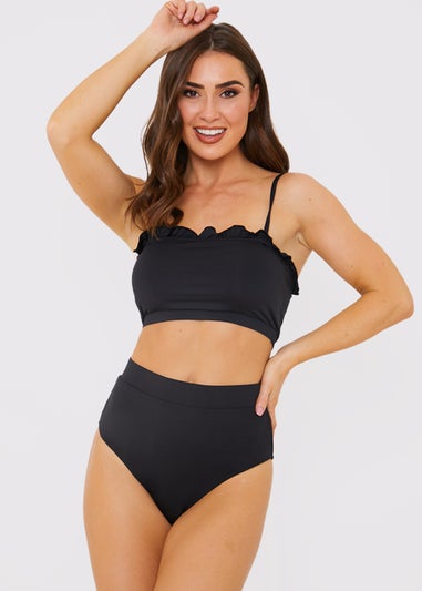 In The Style Black High Waisted Bikini Bottoms