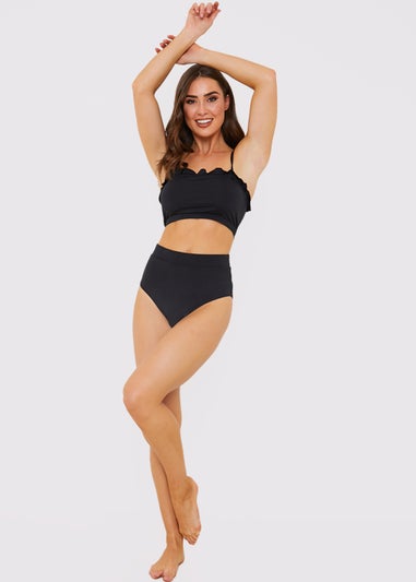 In The Style Black High Waisted Bikini Bottoms