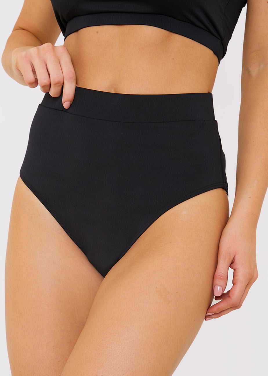 In The Style Black High Waisted Bikini Bottoms