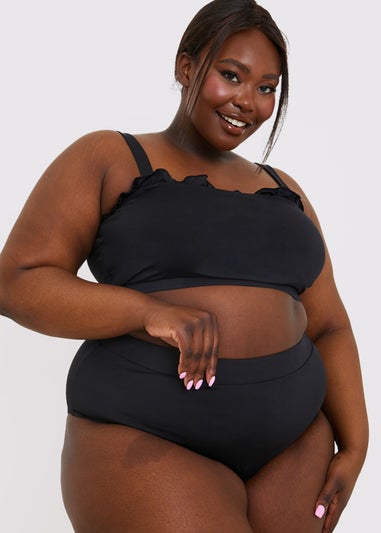 In The Style Black High Waisted Bikini Bottoms