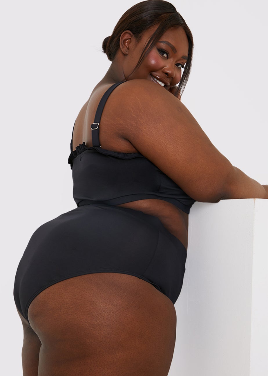 In The Style Black High Waisted Bikini Bottoms