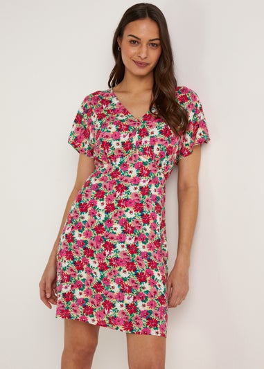 Multicoloured Floral Mini Dress