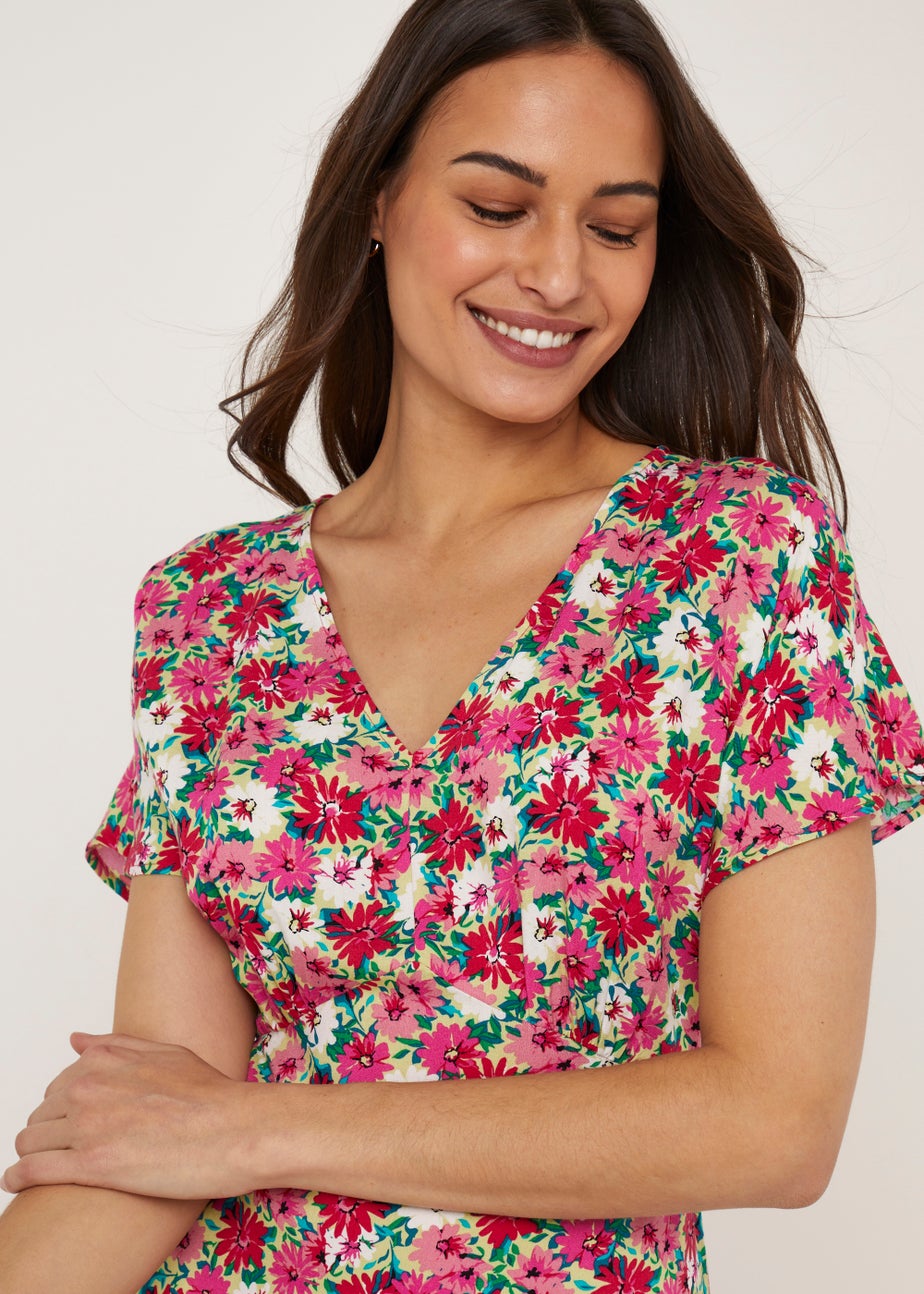 Multicoloured Floral Mini Dress