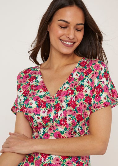 Multicoloured Floral Mini Dress