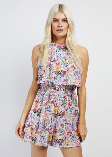 Girls on Film by Dani Dyer Floral Print Playsuit