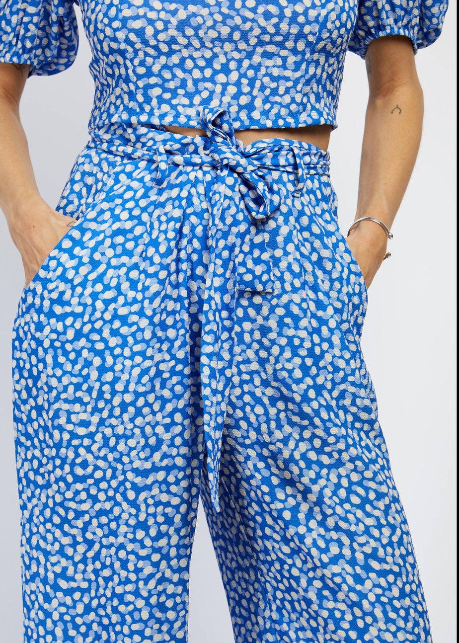 Girls on Film by Dani Dyer Blue Floral Wide Leg Co-Ord Trousers